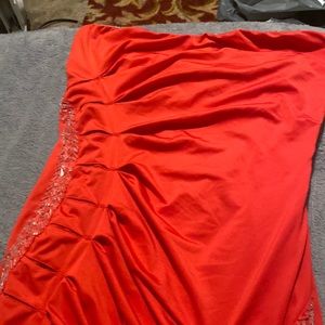 Strapless mini dress